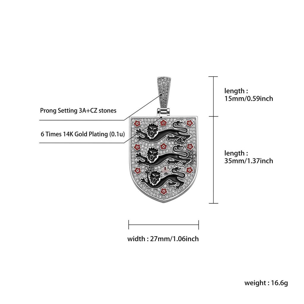 Colier Pandantiv Hip-Hop Insignă Club de Fotbal Ulei Picurător Colorat