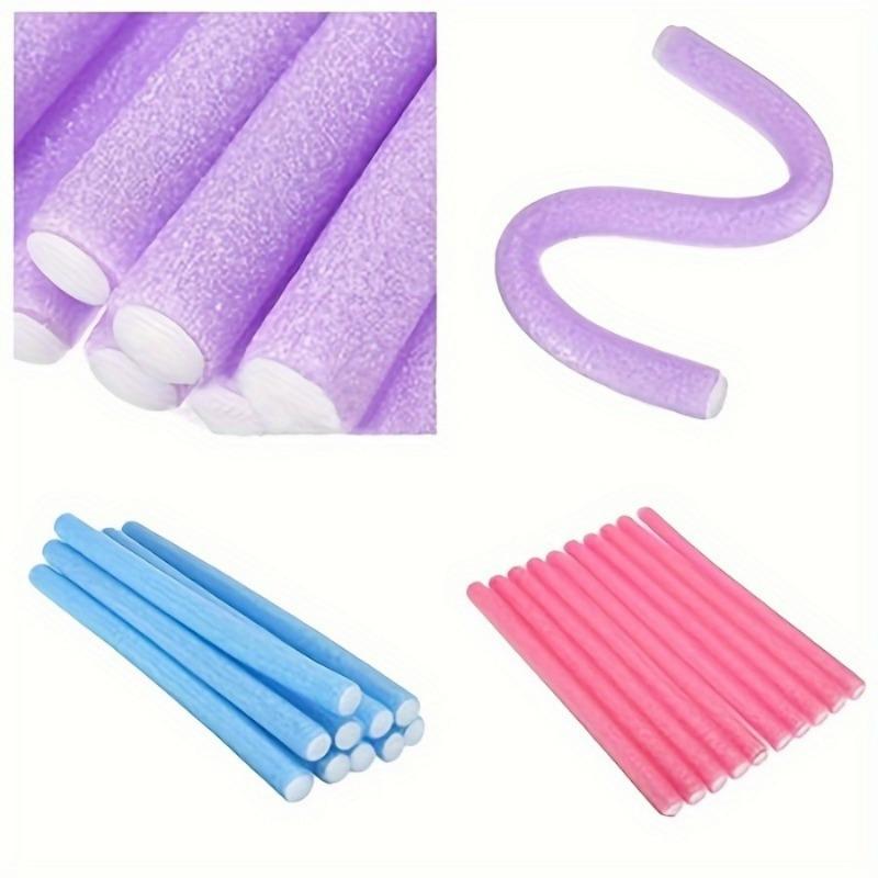 20Pcs Flexible Heatless Hair Rollers Soft Foam Twist Curl Rods for DIY Curly Hair Styling Random Colors 14x240mm Set