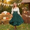 Damen Spitzen-Zweiteiler-Set (Oberteil und Rock) für Halloween-Kostüm