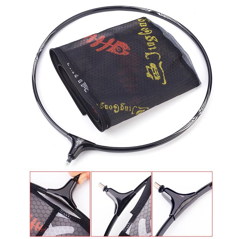 Five Sizes Fishing Net Head Anti-Hook Outdoor Hand Net Ultra Light Aluminium Alloy Solid Deepening Net Fishing Tool Accessories
