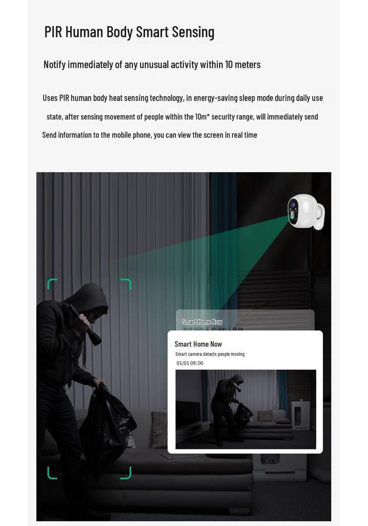 Smart Solar-Powered 4G WiFi Surveillance Camera for Indoor/Outdoor Use