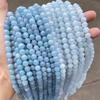 Natural Stone Sea Blue Chalcedony Beads Round Loose Spacer 6 8 10mm Pick Size For Jewelry Making Necklace Bracelet Accessory