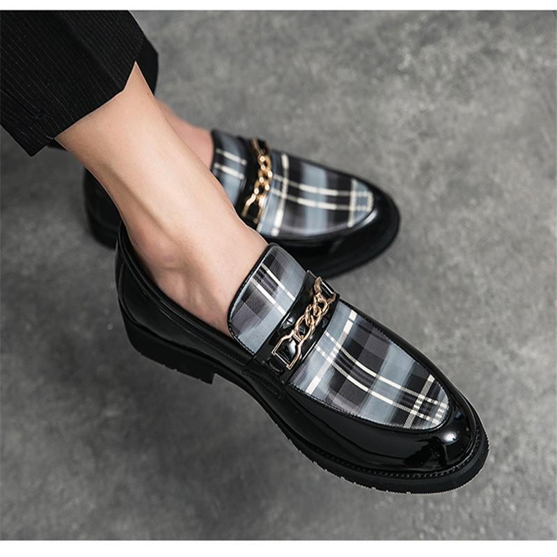 

Итальянские роскошные белые кожаные туфли для мужчин, лоферы, повседневная мужская обувь, мягкие туфли в полоску в британском стиле, мокасины 38 чёрный