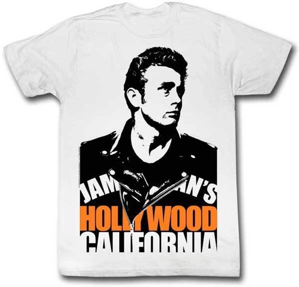 James Dean 1950 s Icon Leather Jacket Hollywood California Men s T Shirt S