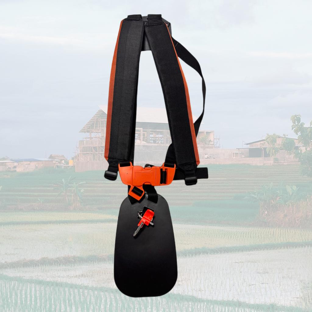 Nylon Double Shoulder Harness Strap for Garden Brushcutters Mower Part Adjustable Comfort Strap Strimmer Padded Belt