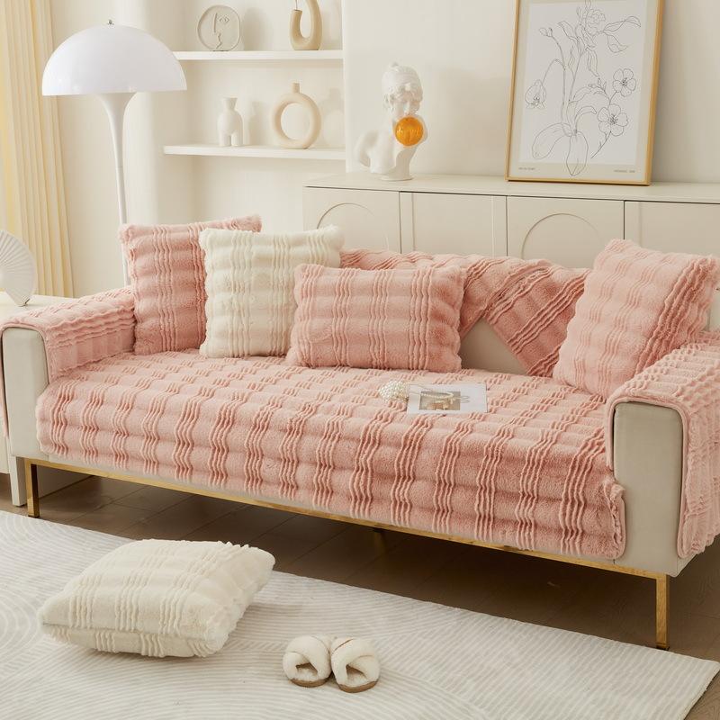 Winter Kaninchen Samt Sofa Kissen Erweiterte Sofa Kissen Neue Sofa Abdeckung Abdeckung Handtuch Abdeckung Stoff Kissen