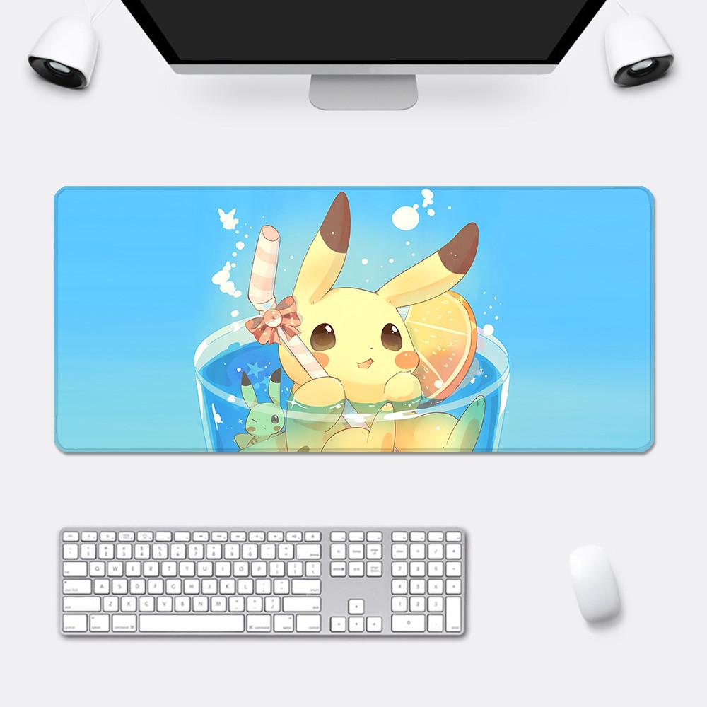 Mousepad HD Printing for Cute Cartoon Pikachus Computer Gamers Locking Edge Nonslip Mouse Pad XXLxcm Keyboard PC Desk Pad