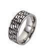 1Pcs Men's and Women's Ethnic Style Simple Retro Stainless Steel Ring