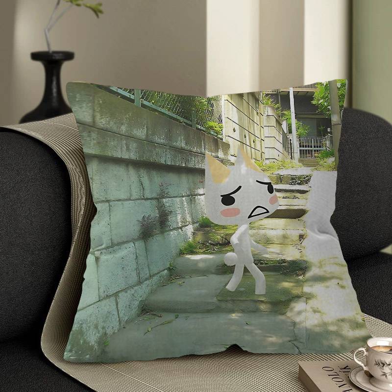 Babaite Inoue Toro CUTE Cat Personalized Picture Text Home Decorative Pillows Household Gifts 45x45cm