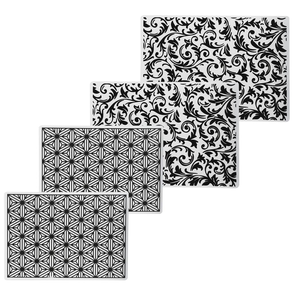 4PCS Plastic Embossing Folders Template  Card Making Scrapbooking Paper Tools