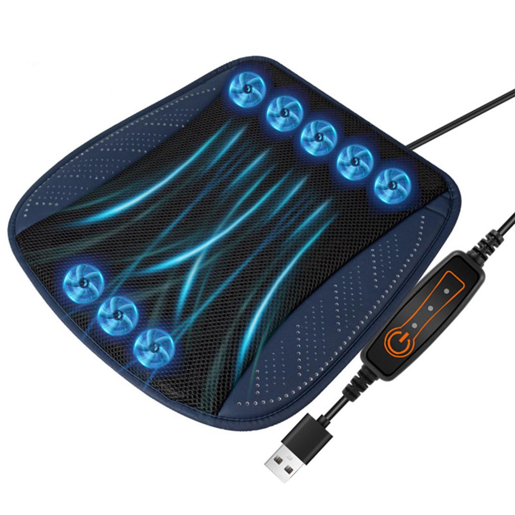 Univerzální letní chladicí podložka na autosedačku s USB ventilátorem Rychlé proudění Větrání Chlazení sedadla Refrigerované autosedadlo