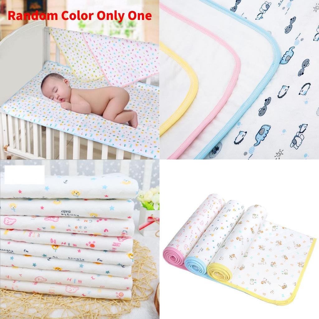 Baby Bed Mat With Soft Cotton Material And Waterproof Surface For Infant Protection