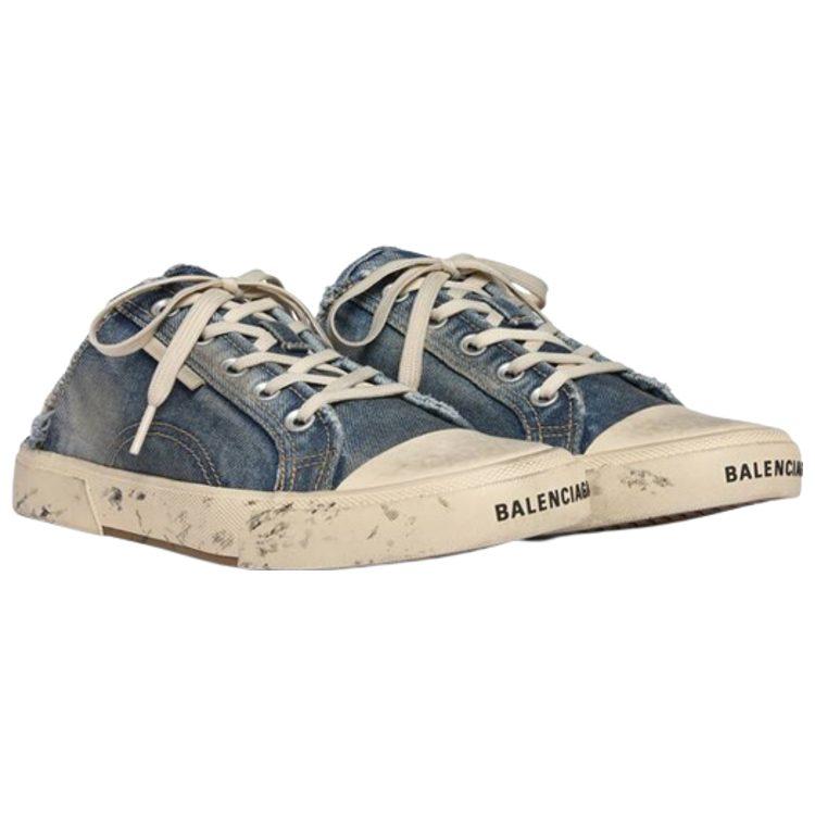 Balenciaga Mules in Denim Usurato 'Blue' da Donna Paris 693952W3RCL4090