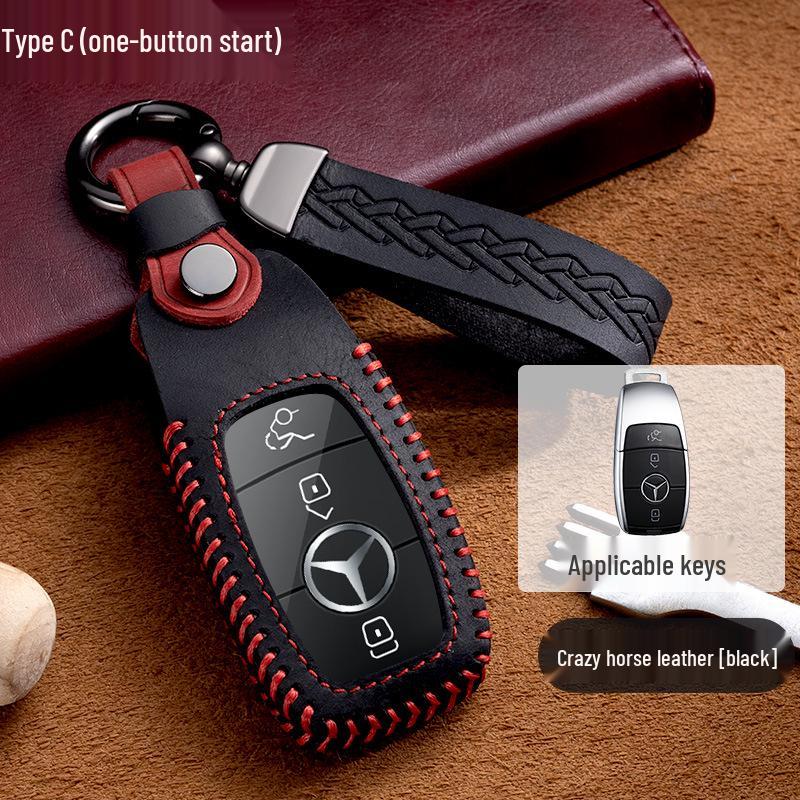 

Набор сумок для ключей из натуральной кожи для Mercedes-Benz S-Class C200L, нового C-Class, E-Class E300L и GLK300