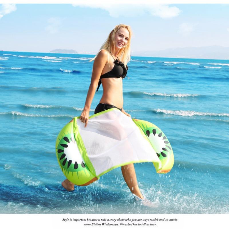 Fashion Shade Swimming Bed Swimming Tube Bagel Lounge Inflatable Swimming Pool for Adults Swimming Ring Air Mat Pool Raft Swimming Summer