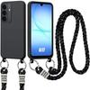 Case for Samsung Galaxy A17 4G/5G, Soft Silicone Anti-Scratch Shockproof with Black Lanyard