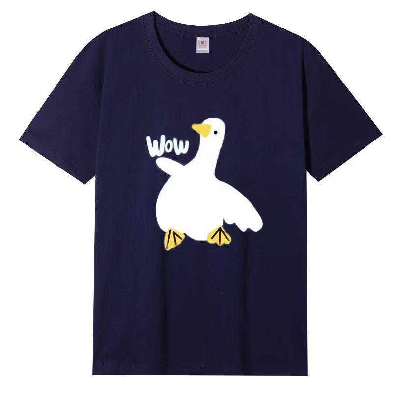 Damen Sommer Beliebtes Kurzarm-T-Shirt Baumwolle Atmungsaktiv Lockeres Oberteil Bedrucktes T-Shirt Lässig