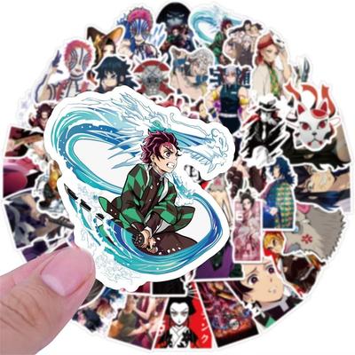 50PCS Anime Demon Slayer Cartoon New Graffiti Creative Sticker Guitar Computer Waterproof Sticker