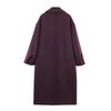Womens Oversized Long Wool Blend Coat Streetwear Style Loose Fit Winter Outerwear