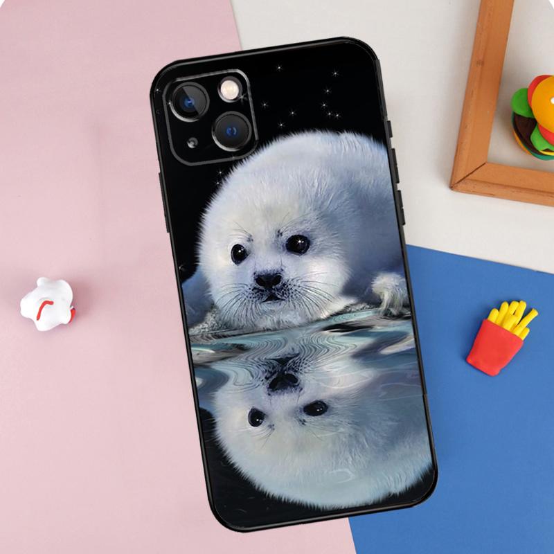 

Baby Seals Phone Case For iPhone 16 Pro Max 11 12 13 14 15 Pro Max Mini XR 16e 15 16 Plus Cover Shell iPhone 14Pro MAX