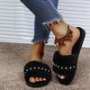 Fashion Women's Cotton Slippers 2025 Winter New Fluffy Furry Slippers Comfortable Home Warm Slippers for Women Plush Warm Winter Slipper