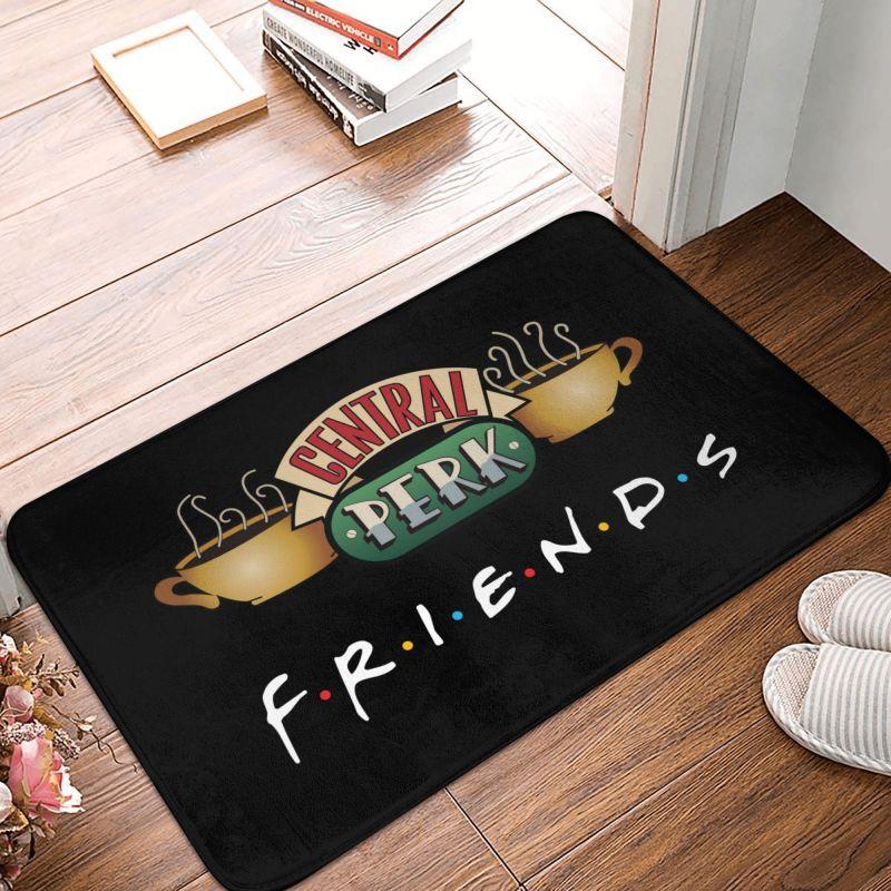 Classic Friends TV Show Funny Quotes Printed Front Door Mat Anti-Slip Waterproof Doormat Floor Bath Rug Kitchen Entrance Carpet