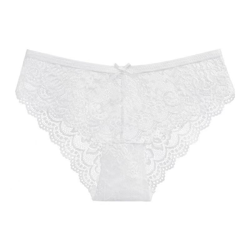1 Pc/ Lot ! Lace Panties Underwear for Women Sexy Lingerie Transparent Hollow Out Briefs Solid Color Ladies Underpants S-XXL