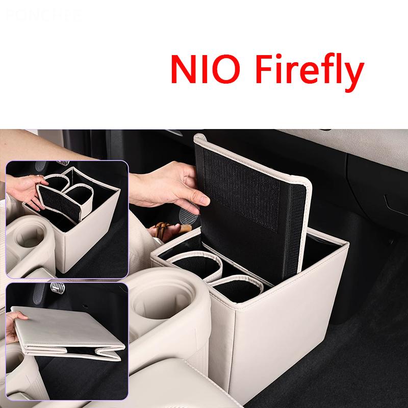 For NIO Firefly 2025-2026 Multifunctional Passageway Storage Box Foldable Water Cup Holder Automobile Modification Supplies