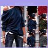 Womens One Shoulder Jumper Pullover With Stylish Loose Fit And Comfortable Hoodies Top In Multiple Colors