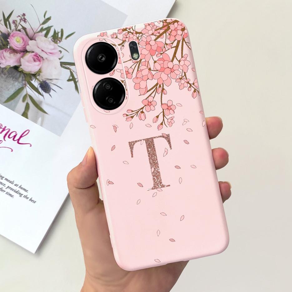 For Xiaomi Poco C65 Case Redmi 13C Cute Crown Letters Cover Soft Silicone Phone Case For Xiaomi Redmi 13C Redmi13C PocoC65 Shell