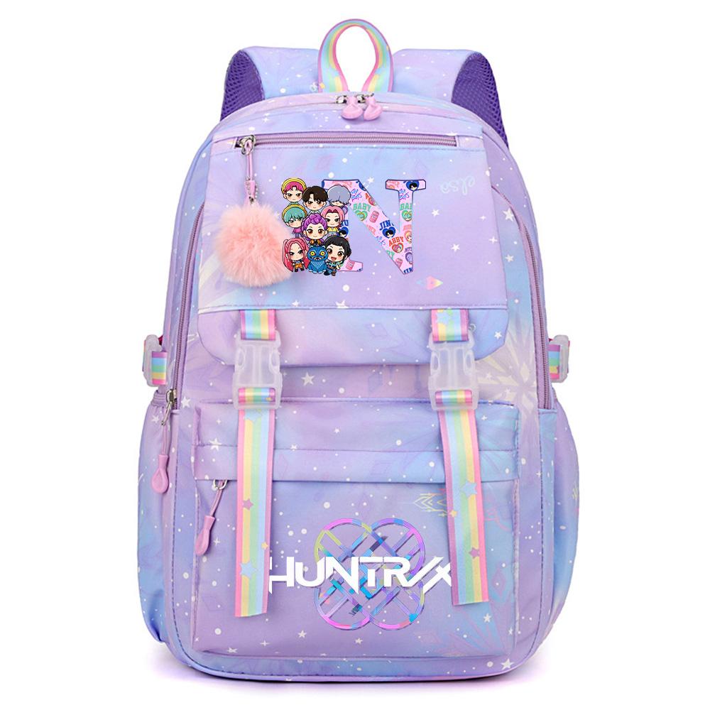 Anime K-Pop Dämonenjäger Bedruckter Wasserdichter Rucksack mit großem Fassungsvermögen Teenger Schüler Mädchen Junge Schultasche Buchtasche Damen Wasserdichte Reisetasche Rucksack