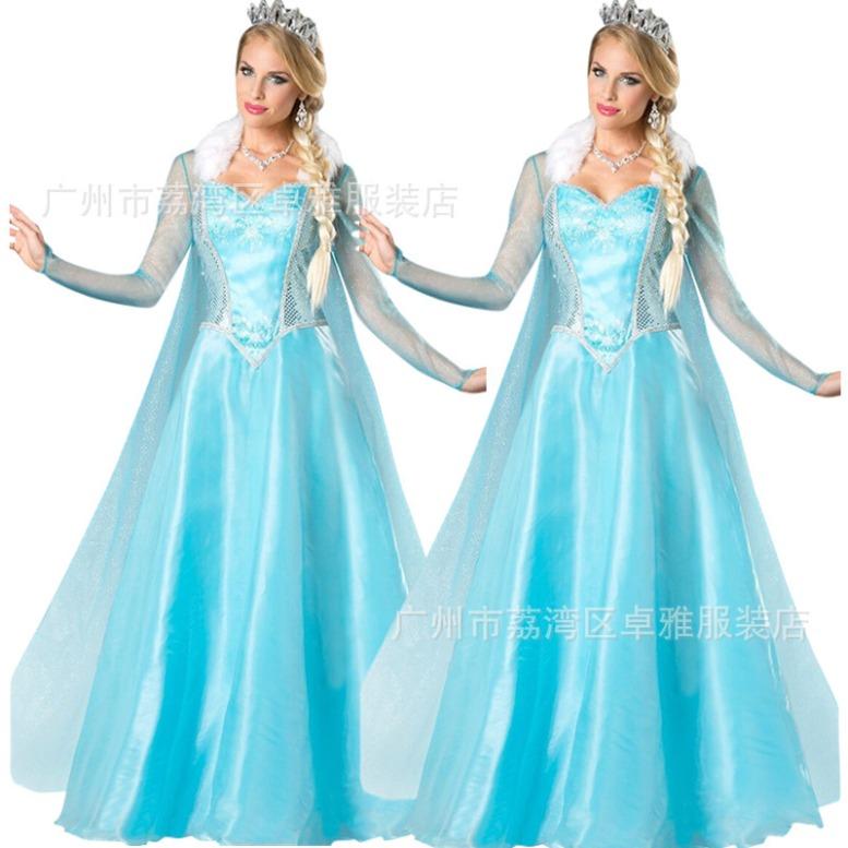 Halloween Prinzessinnenkleid Erwachsenenkostüm Frozen Elsa Elsa Elsa Prinzessinnenkleid Cosplay Make-up Tanz