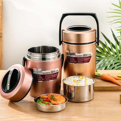 304 Stainless Steel Three-Layer Vacuum Insulated Bento Lunch Box