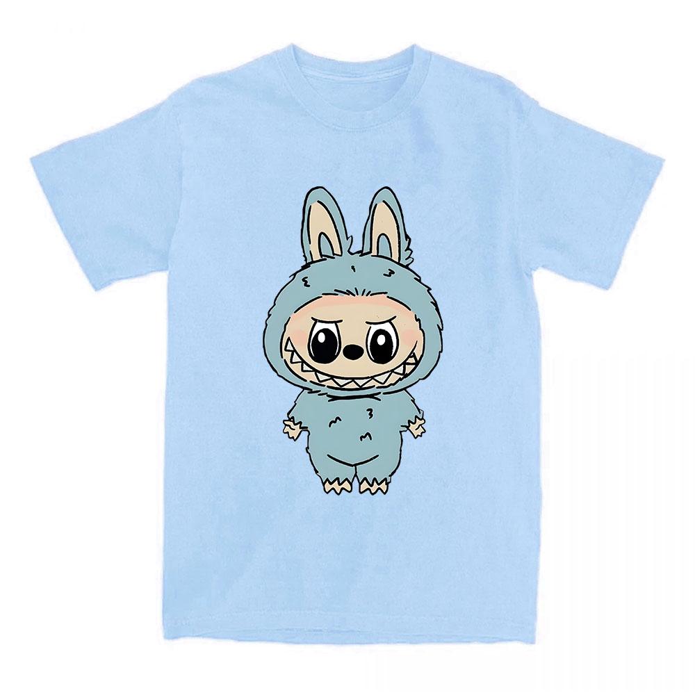 Girls Tees Kawaii Doll Labubu T-shirt 2025 Fashion Cartoon Graphic Tshirts Short Sleeve Cotton Female T Shirts Streetwear Women