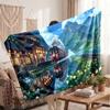 Warm Flannel BlanketSpirited Away Soft Cozy Throw Blanket for Bedroom Couch