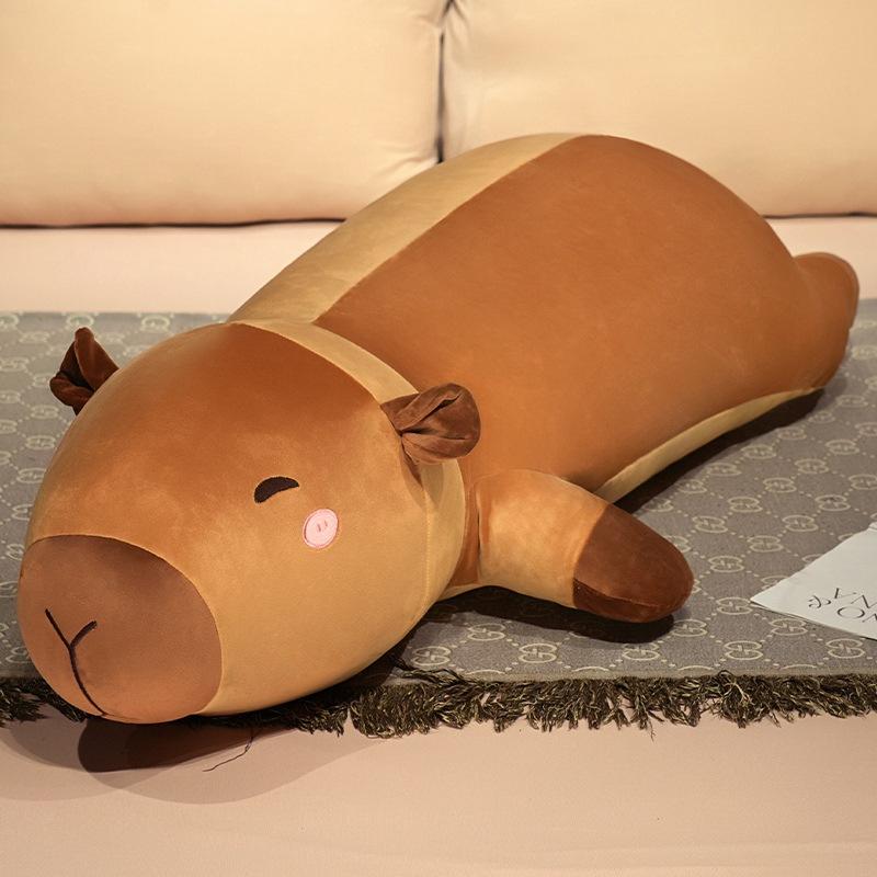 

Large soft capybara throw pillow plush toy doll Kapibara doll girl soothing doll 80cm（0.9kg）