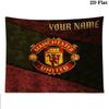 Manchester United F Custom Name Wall Tapestry Aesthetic Wall Hanging Printed Fabric Blanket Decorative Tapestries for Bedroom Living Room Home Decor