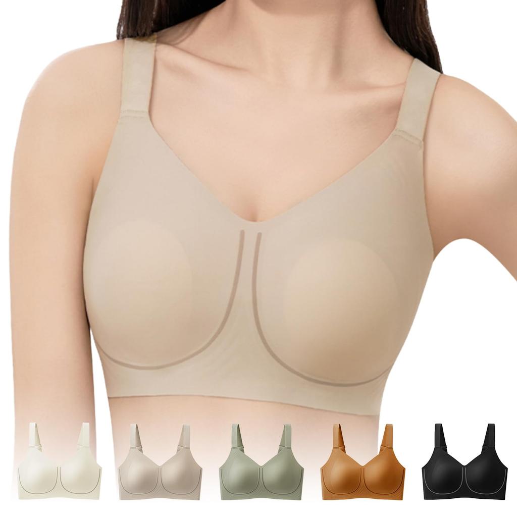 Seamless Slimming Bra 2 Cup Sizes Instant Prevents New Jelly Strip Technology for Soft Support and a Natural No High Side Reduces Wide and Pressure