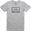 Camiseta de Algodón de Corte Holgado para Hombre con Cinta de Casete Old School Retro Culto Música