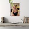 Vintage Metal Pin Up Girl Wall Art 8x12 Inch - Retro Aluminum Decor for Home Garage Man Cave Cafe, Easy To Hang No Electricity T