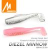 MEREDITH DieZel Minnow Rybářské nástrahy 80mm 5.9g Rybářské měkké nástrahy 3.15" 8ks/lot Silikonové umělé plavací plastové nástrahy Wobblery