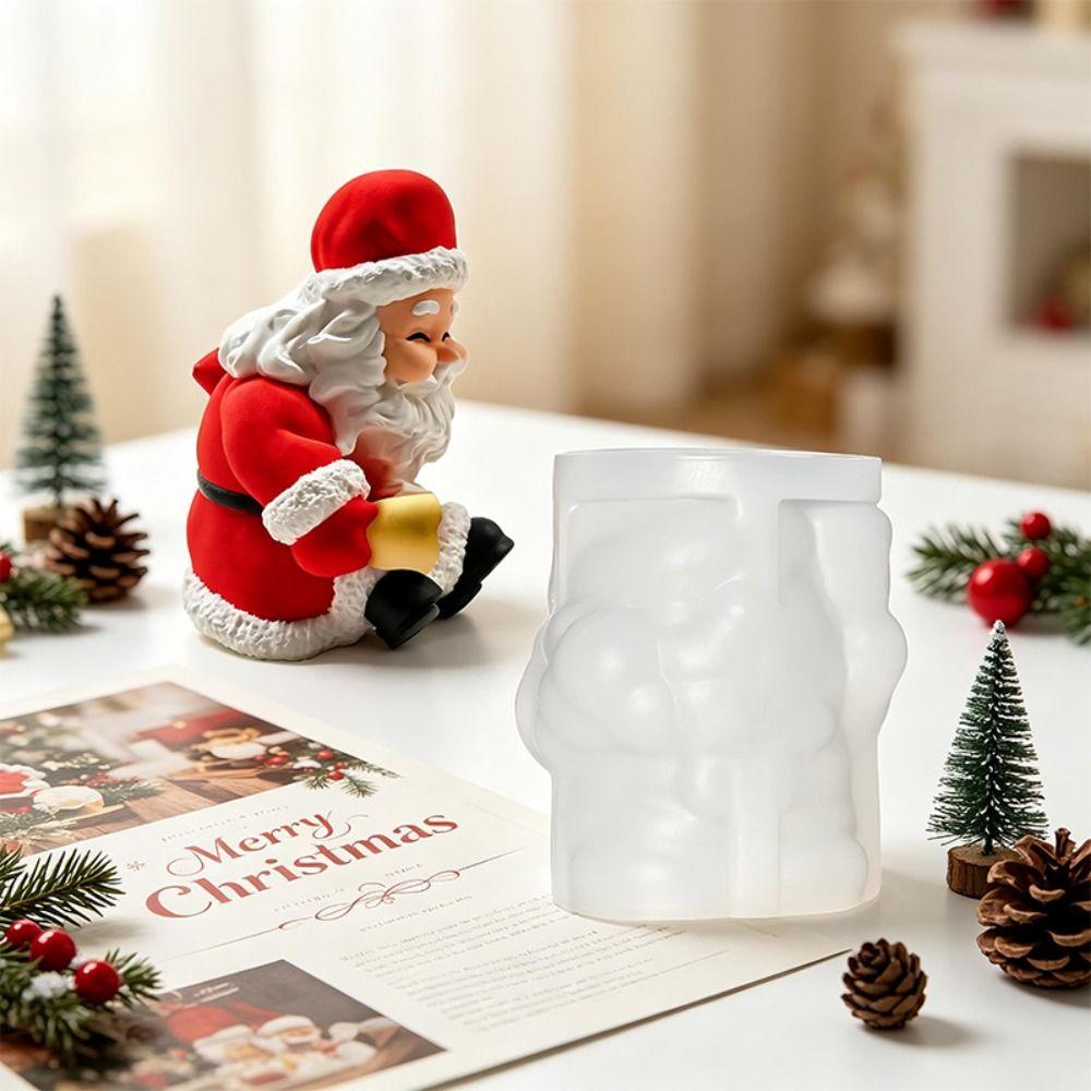 Multi-Shape Christmas Candle DIY Mold 3D Bearded Santa Claus Baking Mold  Christmas Crafts