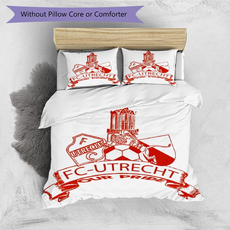 3pcs Duvet Cover Set (1*Duvet Cover + 2*Pillowcase, Without Core), FC Utrecht Print Bedding Set, Bedroom Decor, All‑Season, Gift