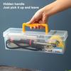 Transparent Handheld Toolbox Portable Large Capacity Thickened Plastic Hardware Tool Storage Box With Handle Tool Organizer Box