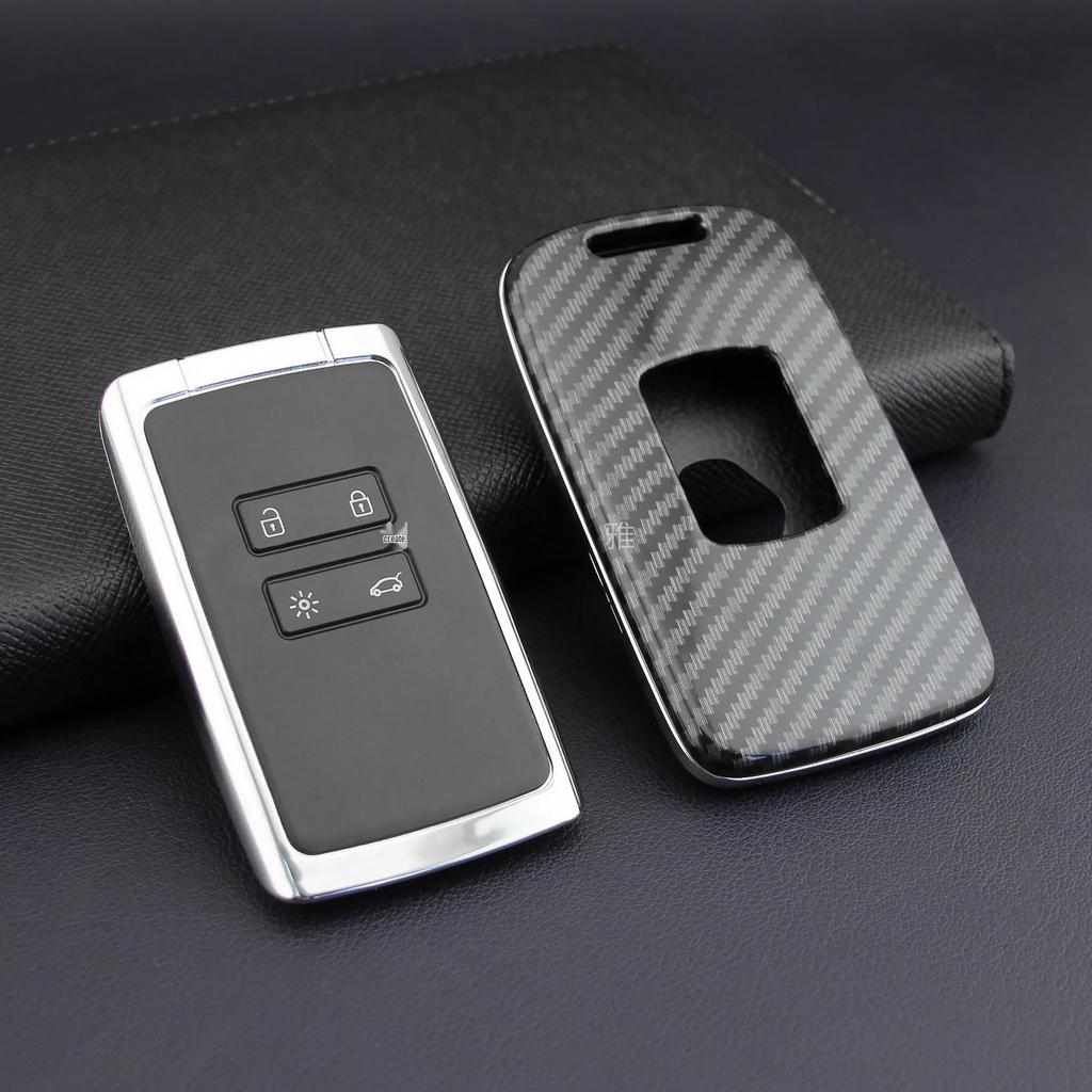 Karbonowa obudowa kluczyka do Renault Megane/Koleos - Ochronny futerał na pilota