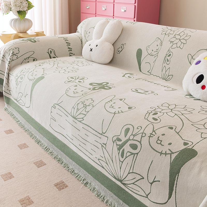 

Чехол на диван милый ветер 2025 новый всесезонный универсальный диванное полотенце прямой ряд три полных покрытия диванный плед 180*130cm