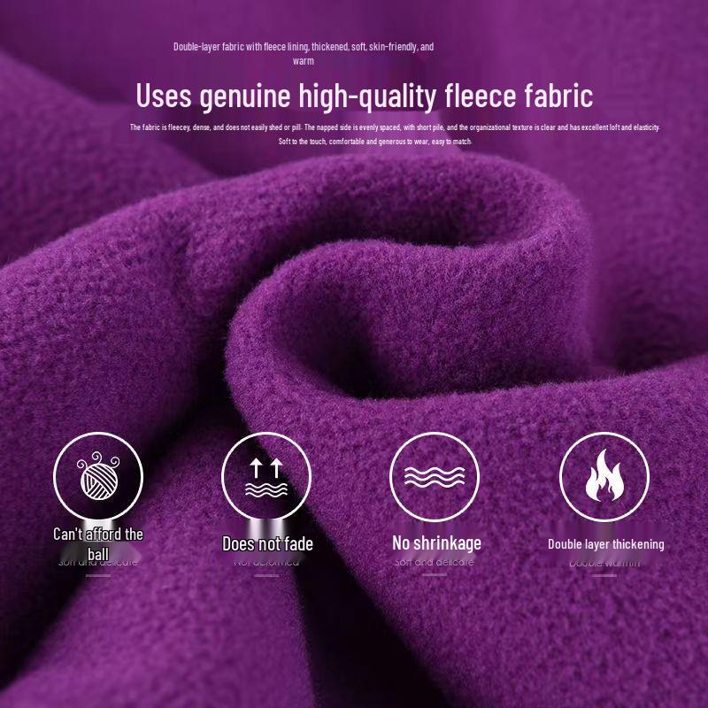 Women's Autumn/Winter Plus Velvet Fleece Jacket - Thickened Zipper Stand Collar Loose Sport Sweatshirt.