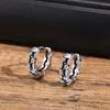 Irregular Hoop Earrings for Men Boys,Stainless Steel Huggie Hoop Earrings,Retro Punk Jewelry