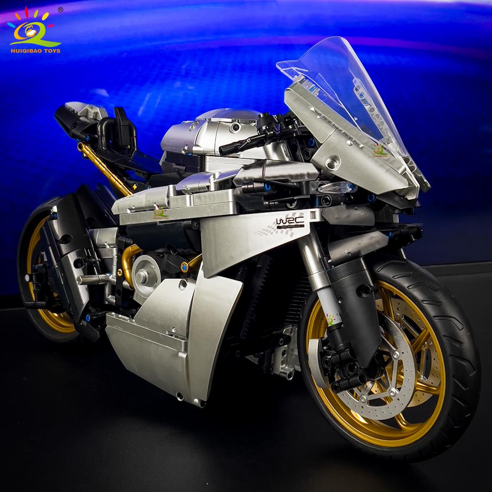 MOC 1641PCS 1:5 motorcycle Model Building Blocks Technical Motorbike Bricks Toy for Adult Moto Collection Ornaments