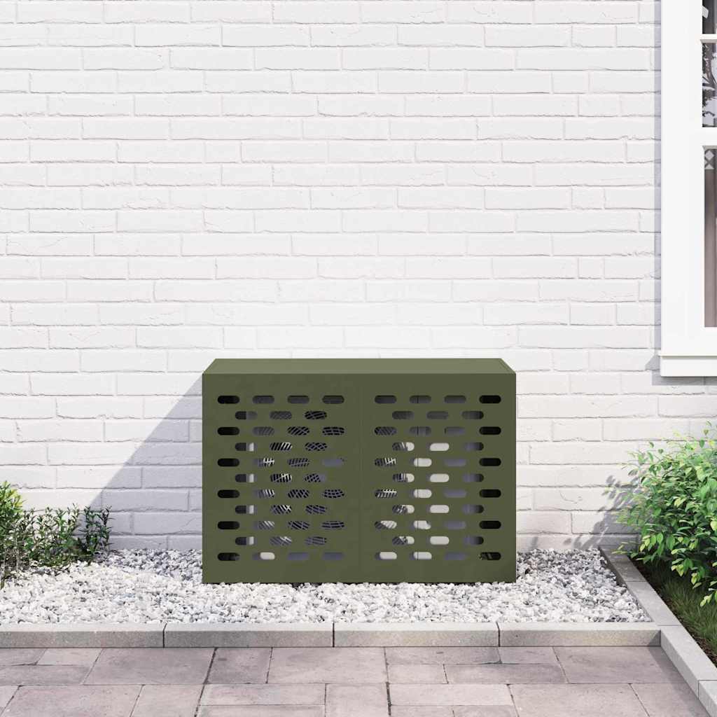 Air Conditioner Cover Olive Green 90 x 40 x 60 cm Steel